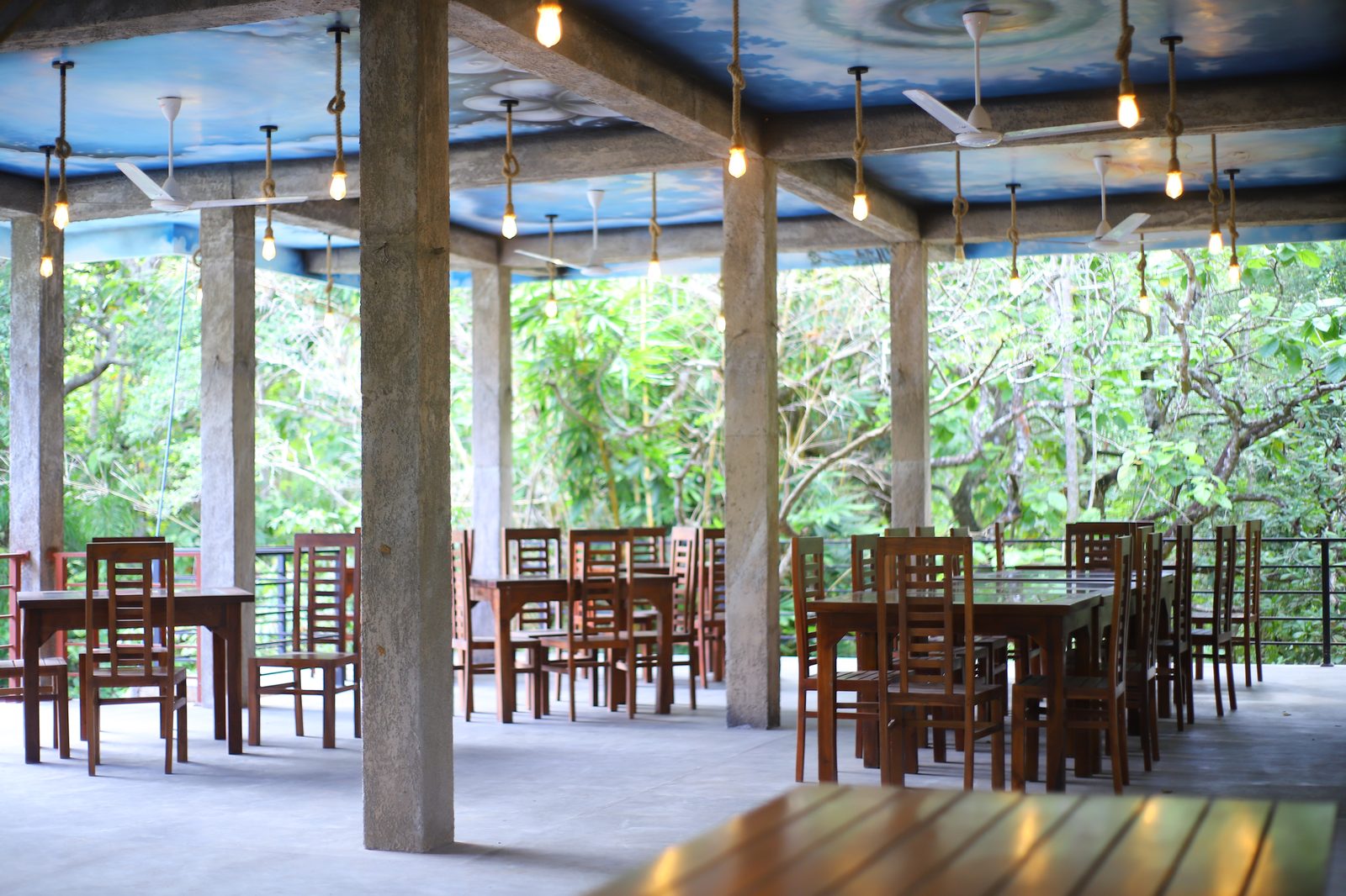 Open-air dining pavilion